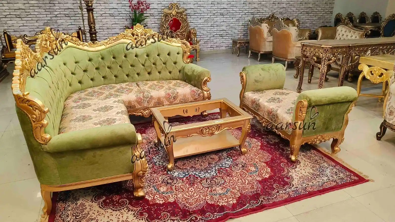 Wooden Sectional Sofa Set Modern Design most popular Aarsun