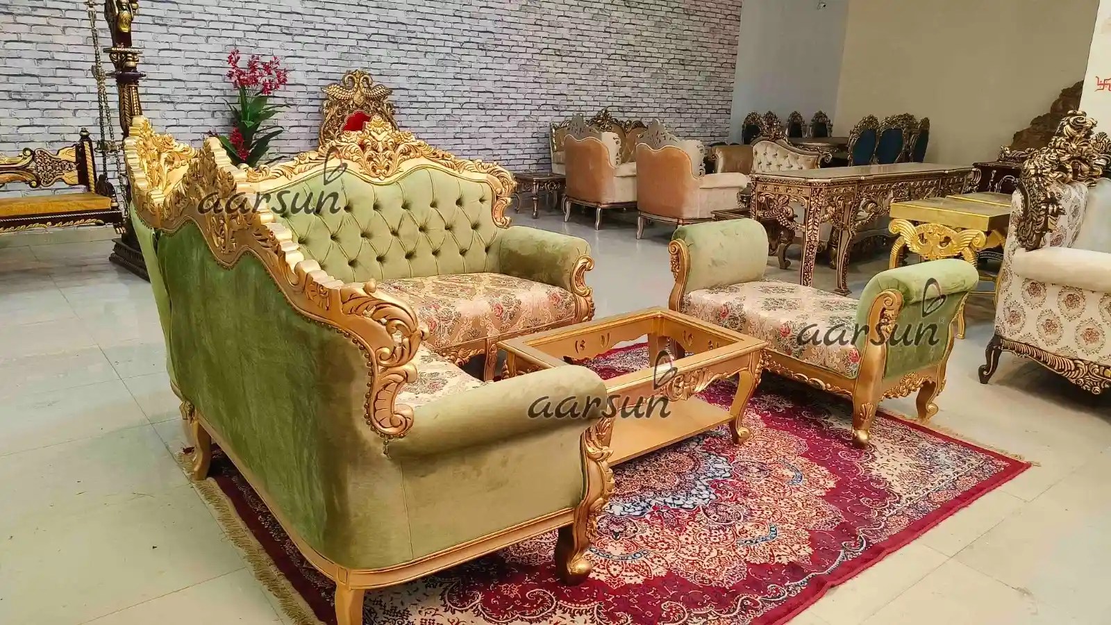 Wooden Sectional Sofa Set Modern Design most popular Aarsun