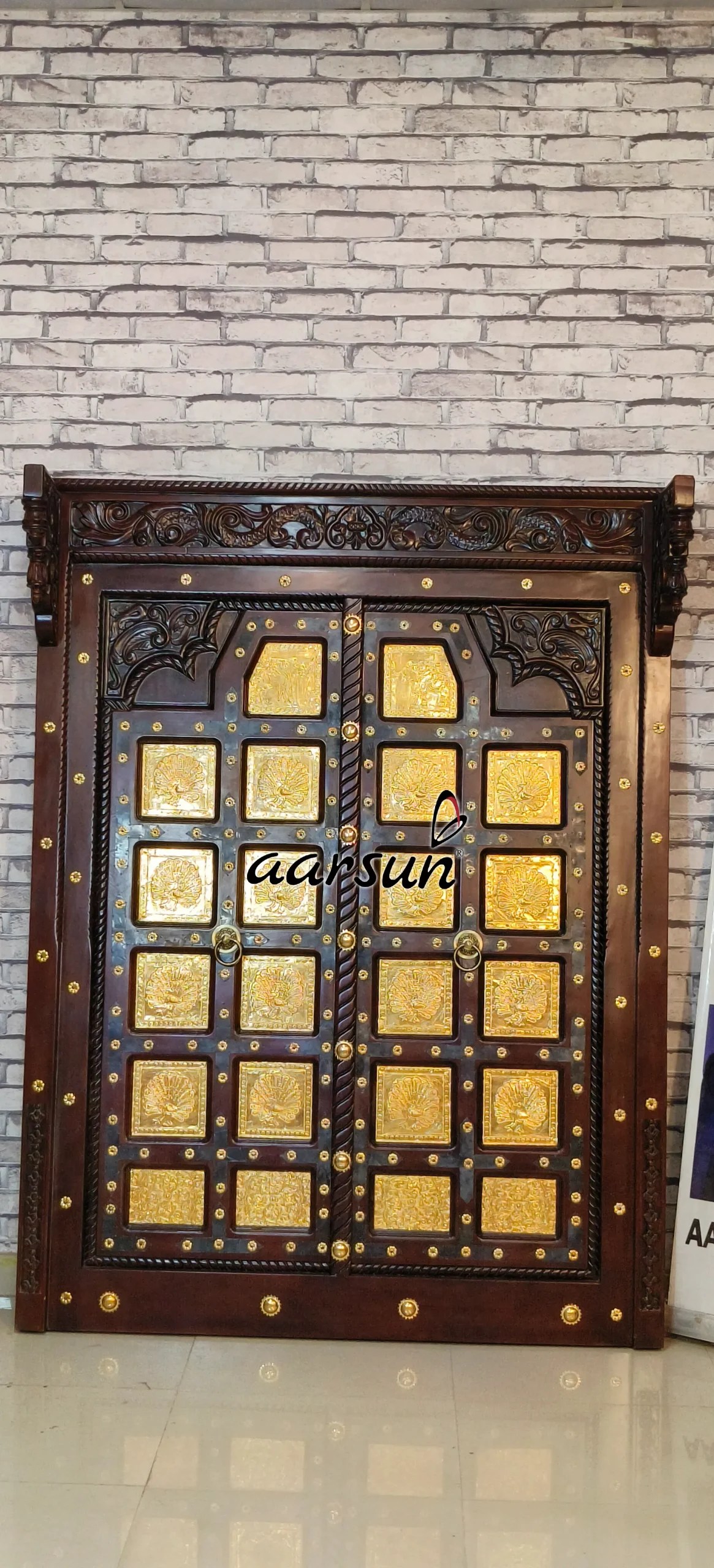 Teak Wood Made Double Door Designs