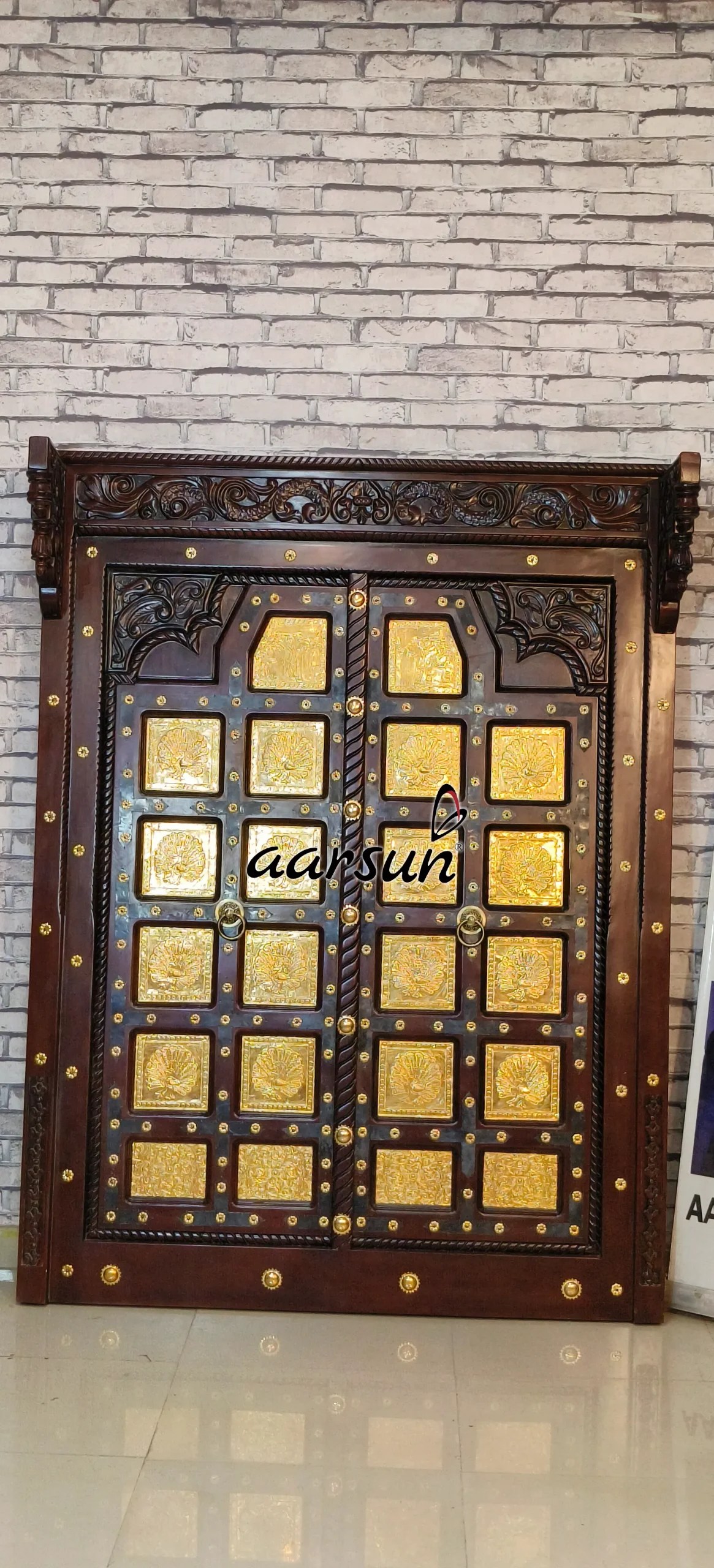 Teak Wood Made Double Door Designs