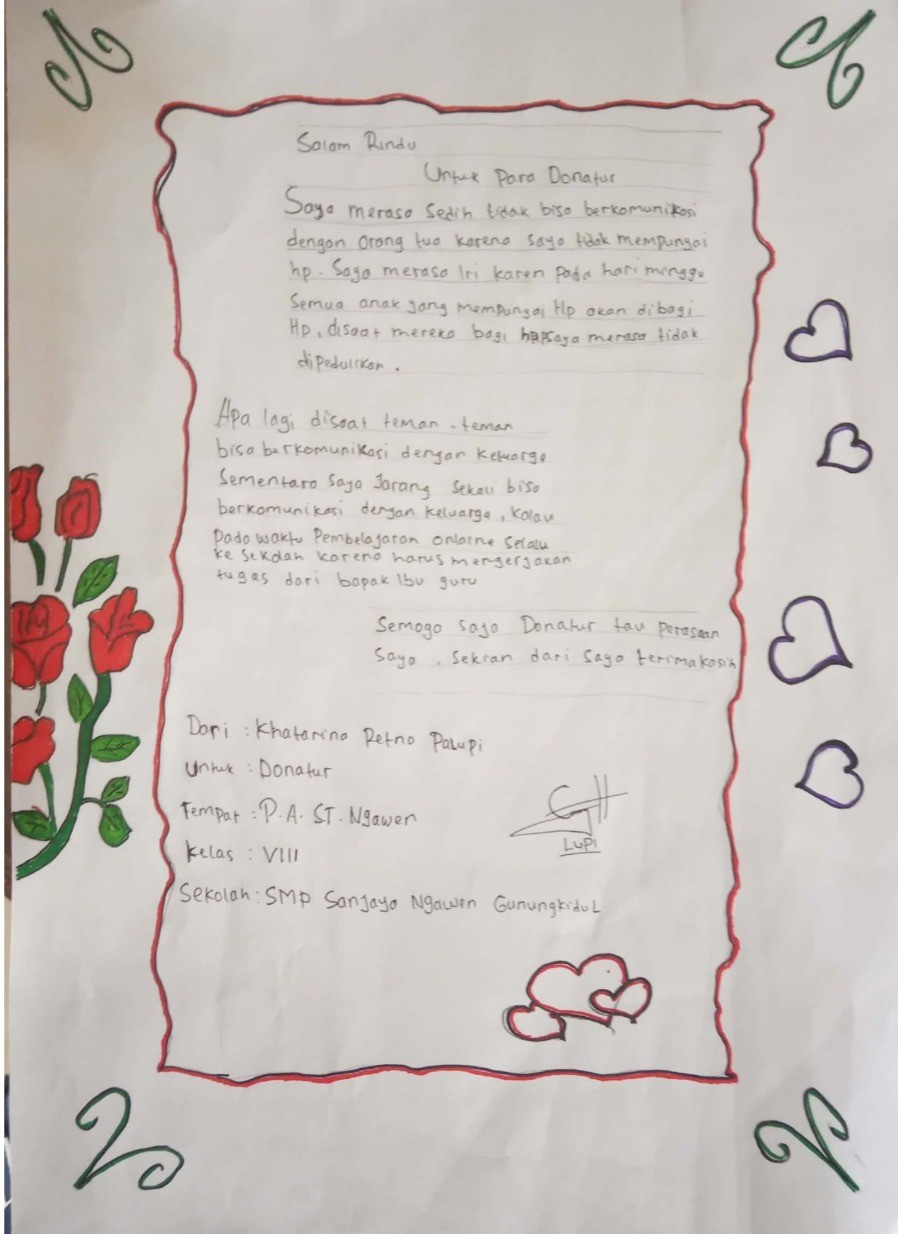 Galeri Surat Cinta – Beasiswa Anak Anak Terang