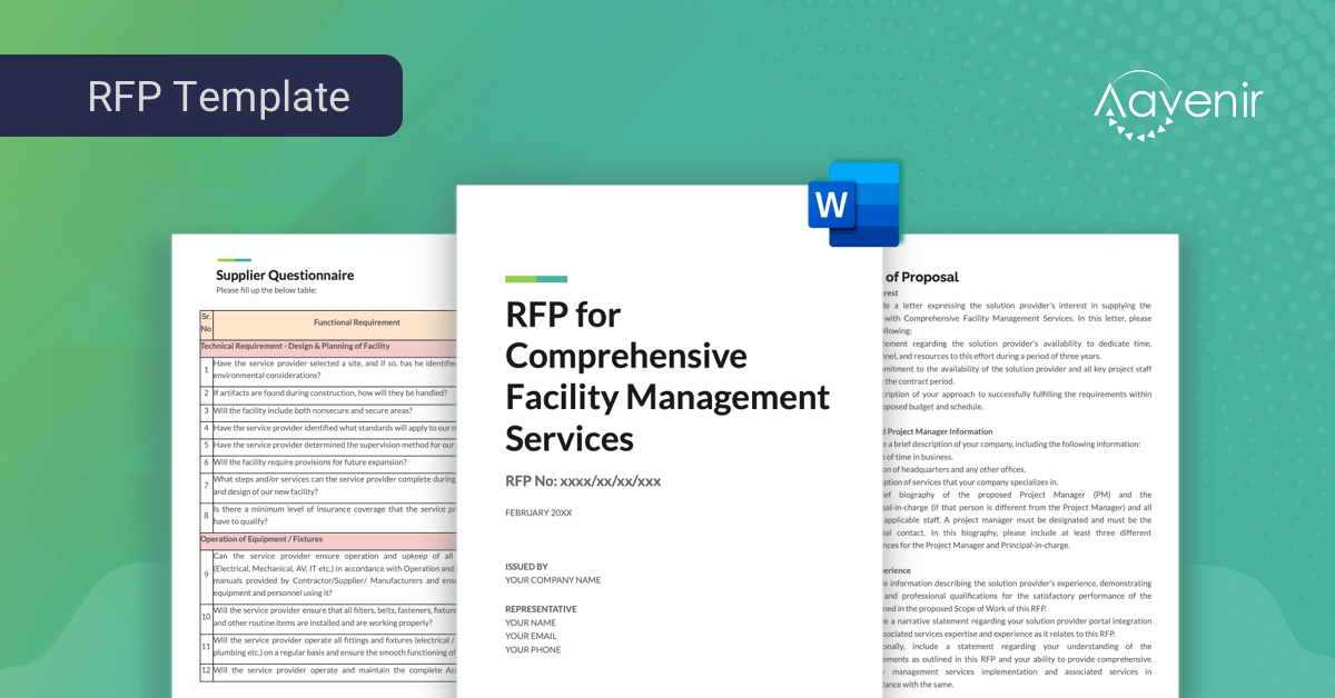 RFP for Comprehensive Facility Management Services Aavenir