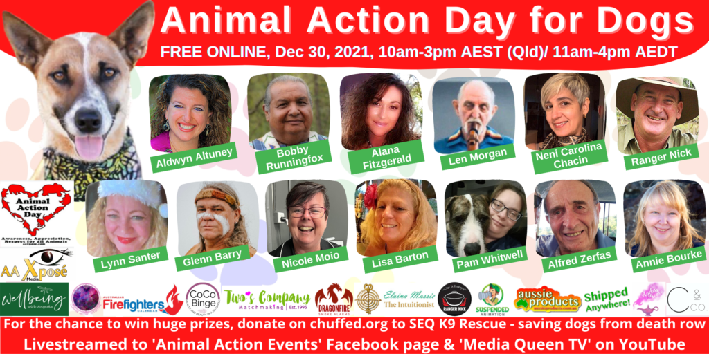 Animal Action Day for Dogs online show saving dogs from death row on Dec 30