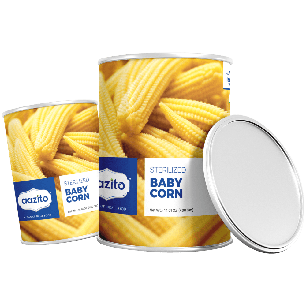 Canned Baby Corn Manufcaturer and Exporter Aazito