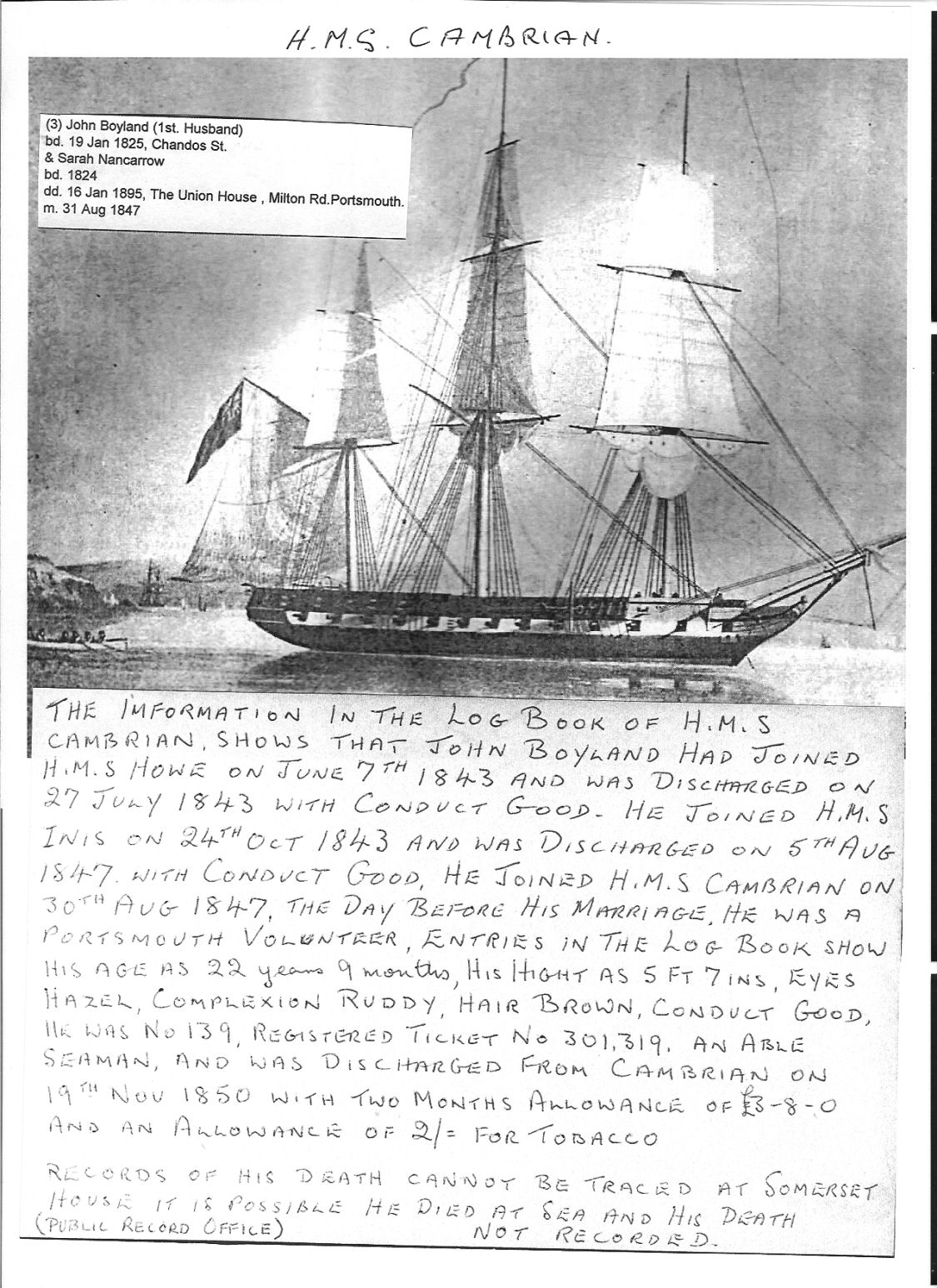 Boyland Family History