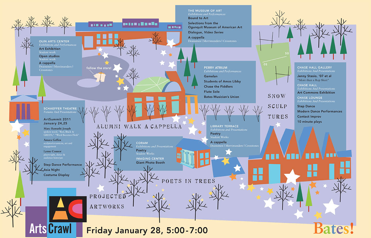 Bates College Campus Map Map Vector