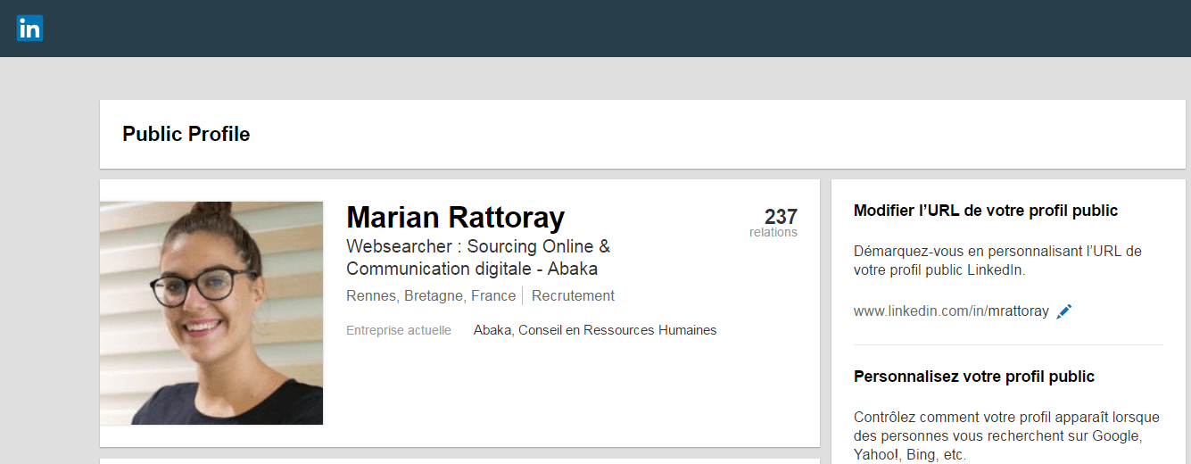 Vidéo Comment modifier l'URL de mon profil LinkedIn