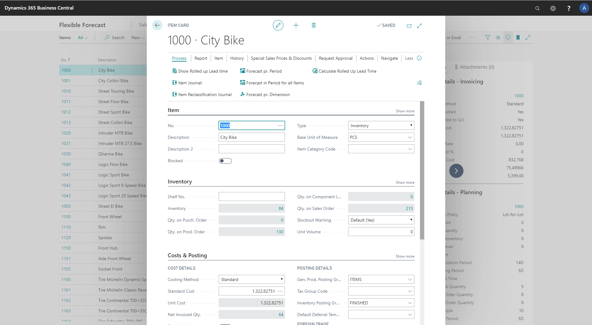 Get a flexible overview of forecast, demands, supplies and history