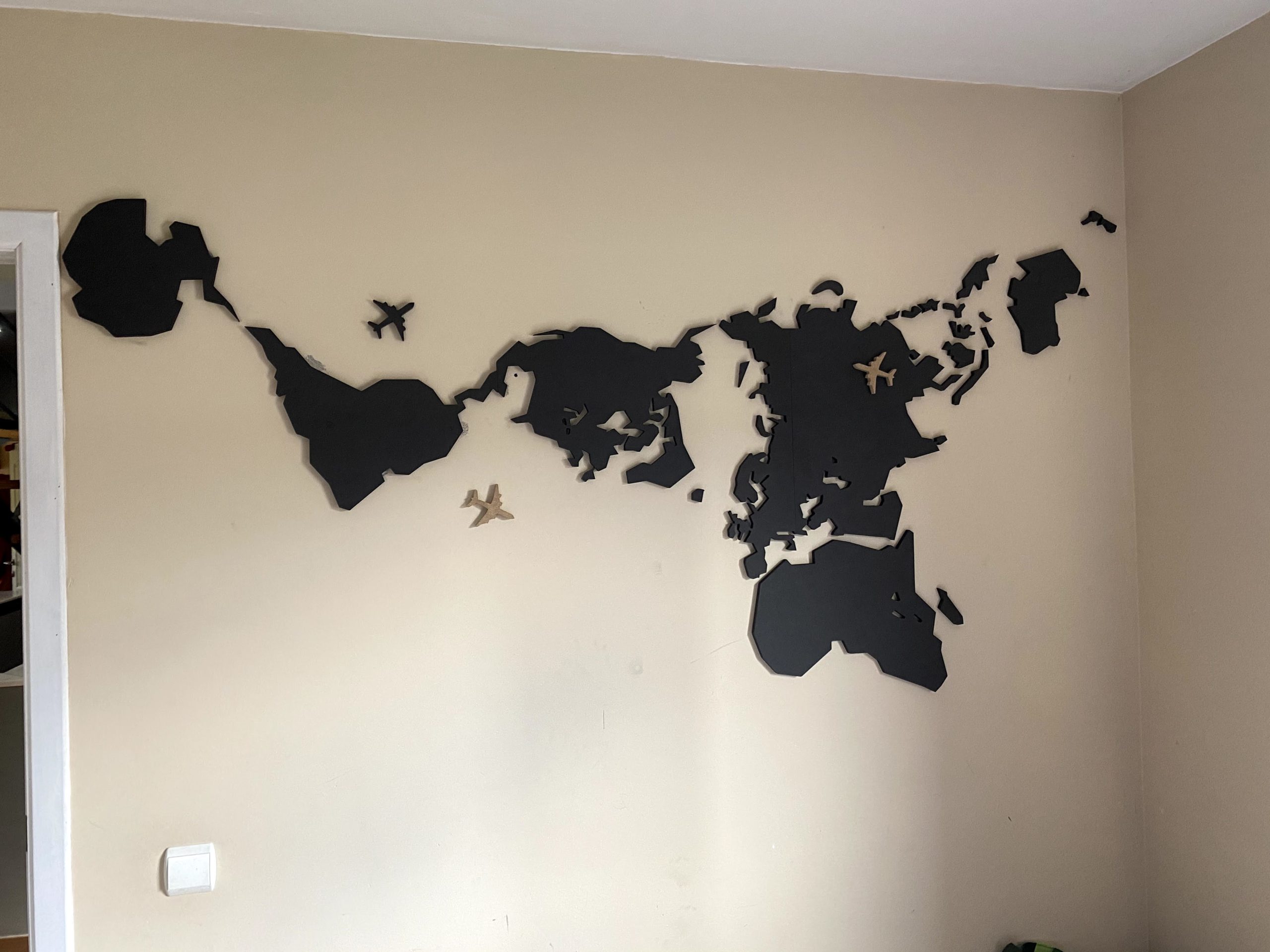 wall worldmap cnc füller projection