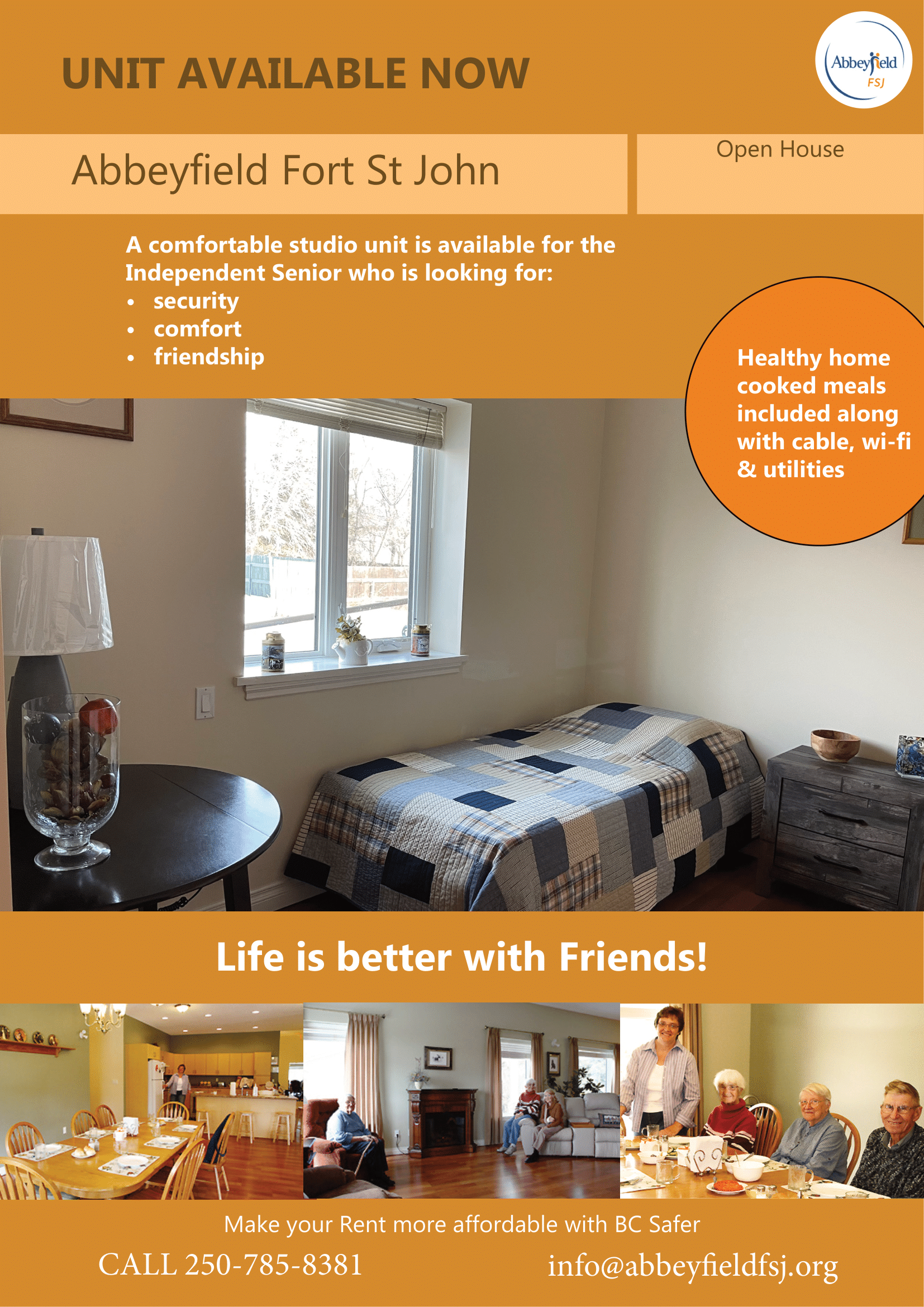 Room at the Table for you at Fort St John — Abbeyfield Houses Society