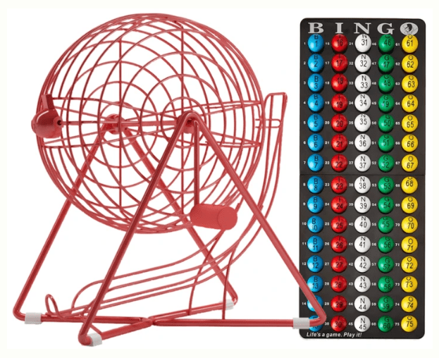 NEW "Lucky Red" Bingo Cage Set Abbott Bingo Products Bingo Supplies