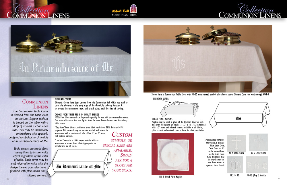 Communion Linens Abbott Hall