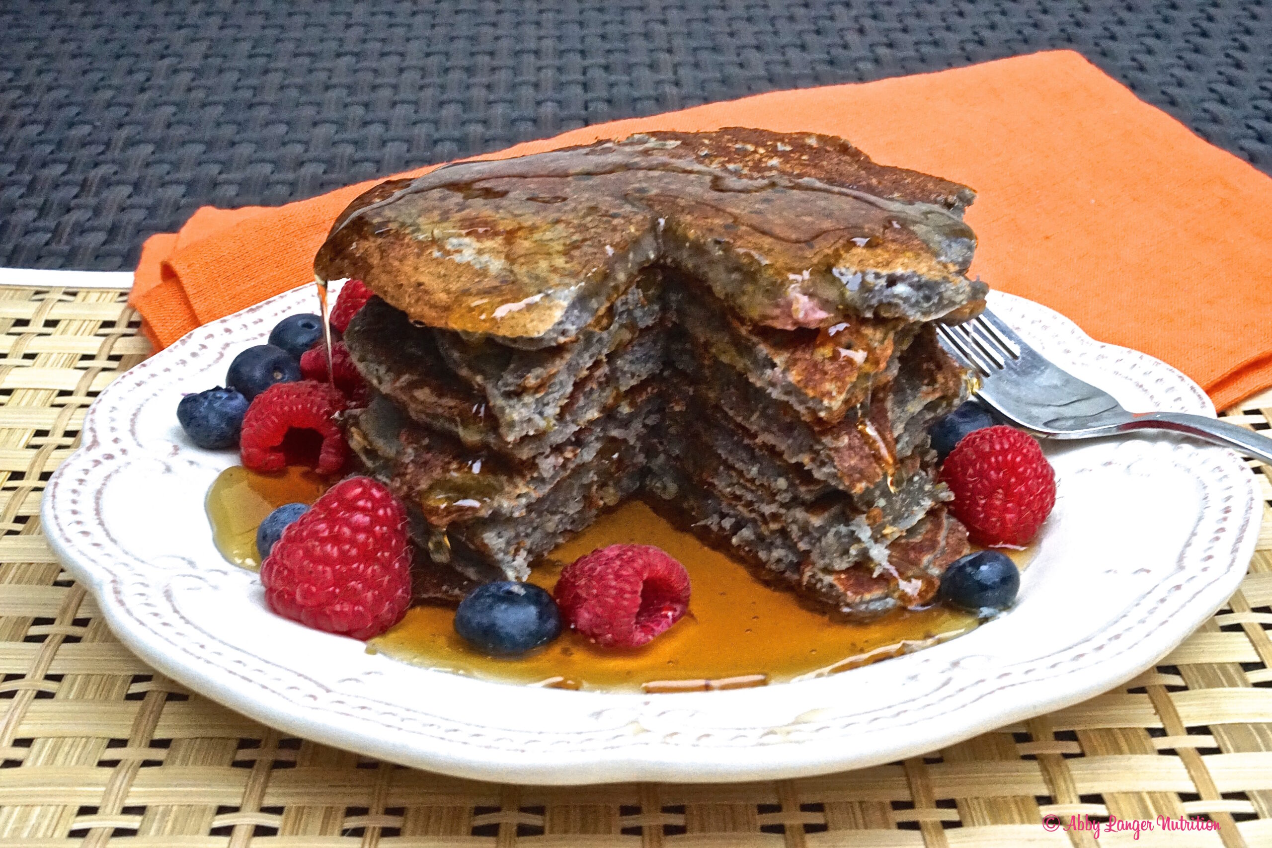 Awesome raspberry protein pancakes