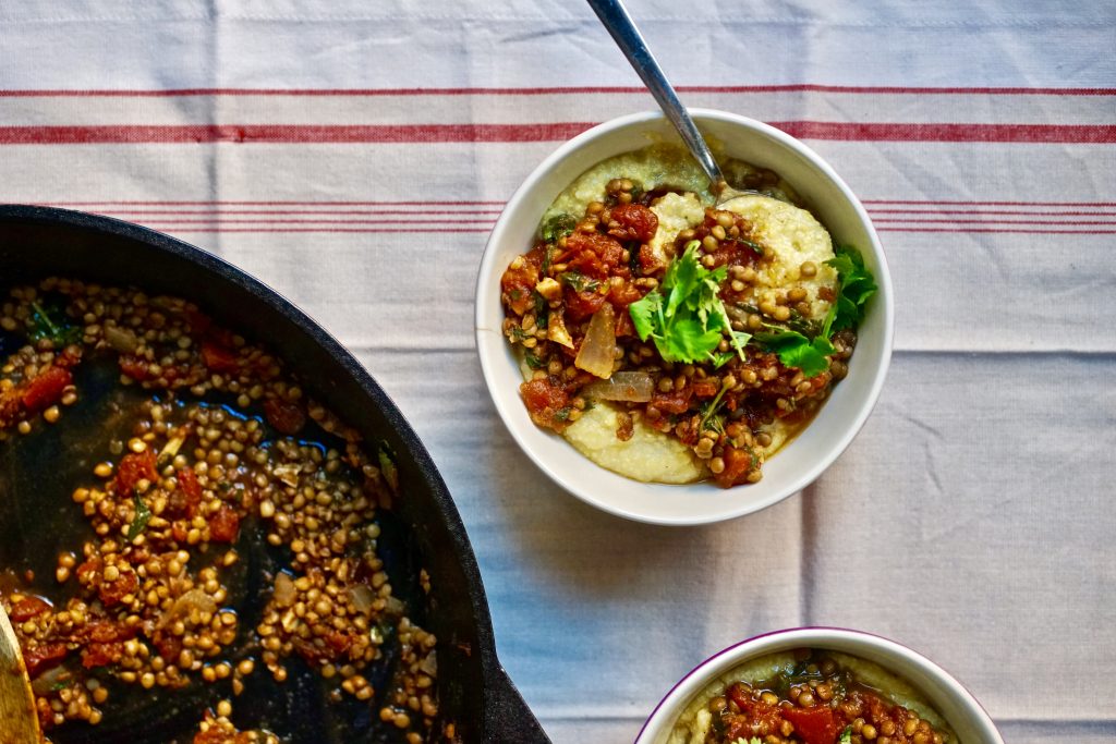 Quick Mexican Lentil Recipe With Creamy Polenta