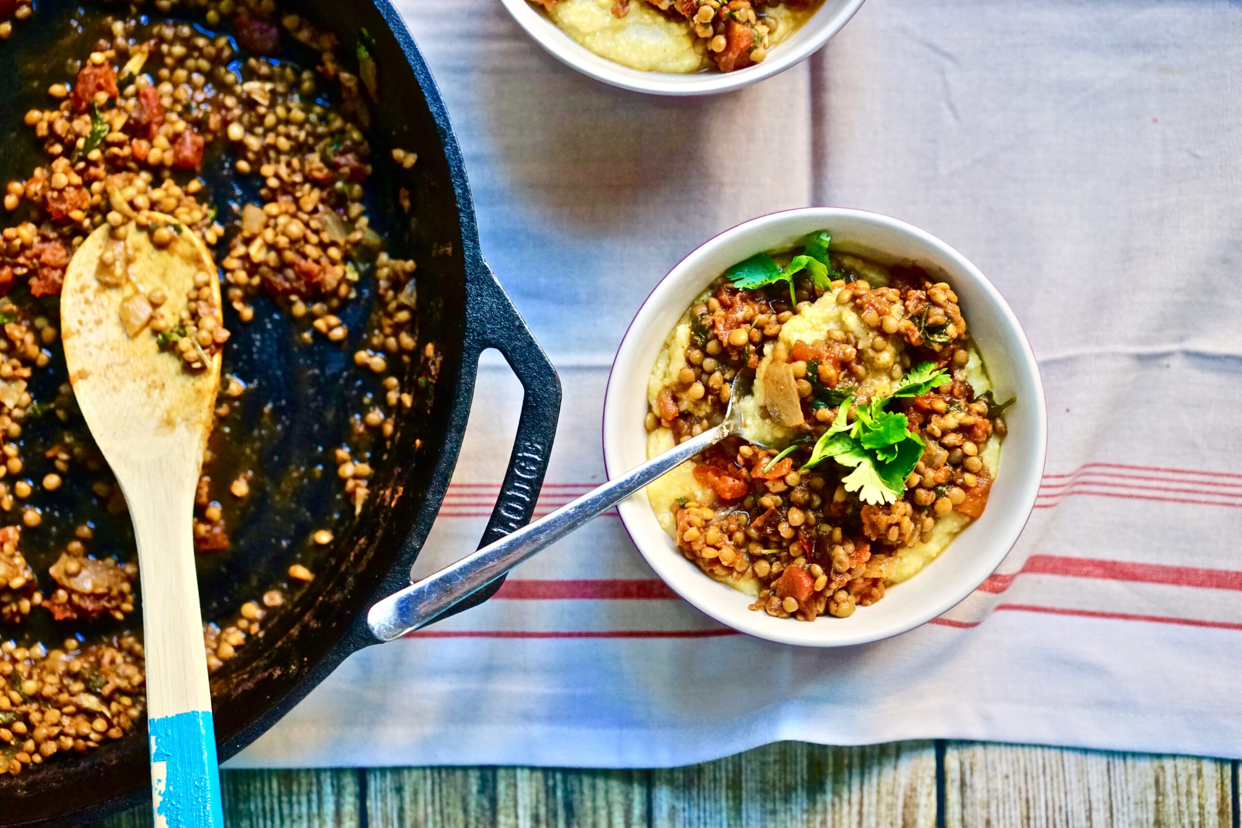Quick Mexican Lentil Recipe With Creamy Polenta