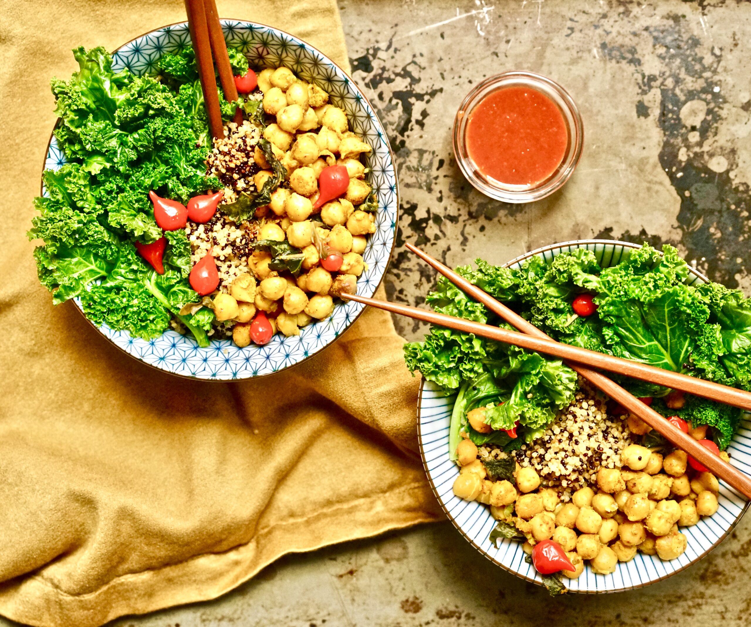 Spicy Curry Lemon Basil Chickpeas
