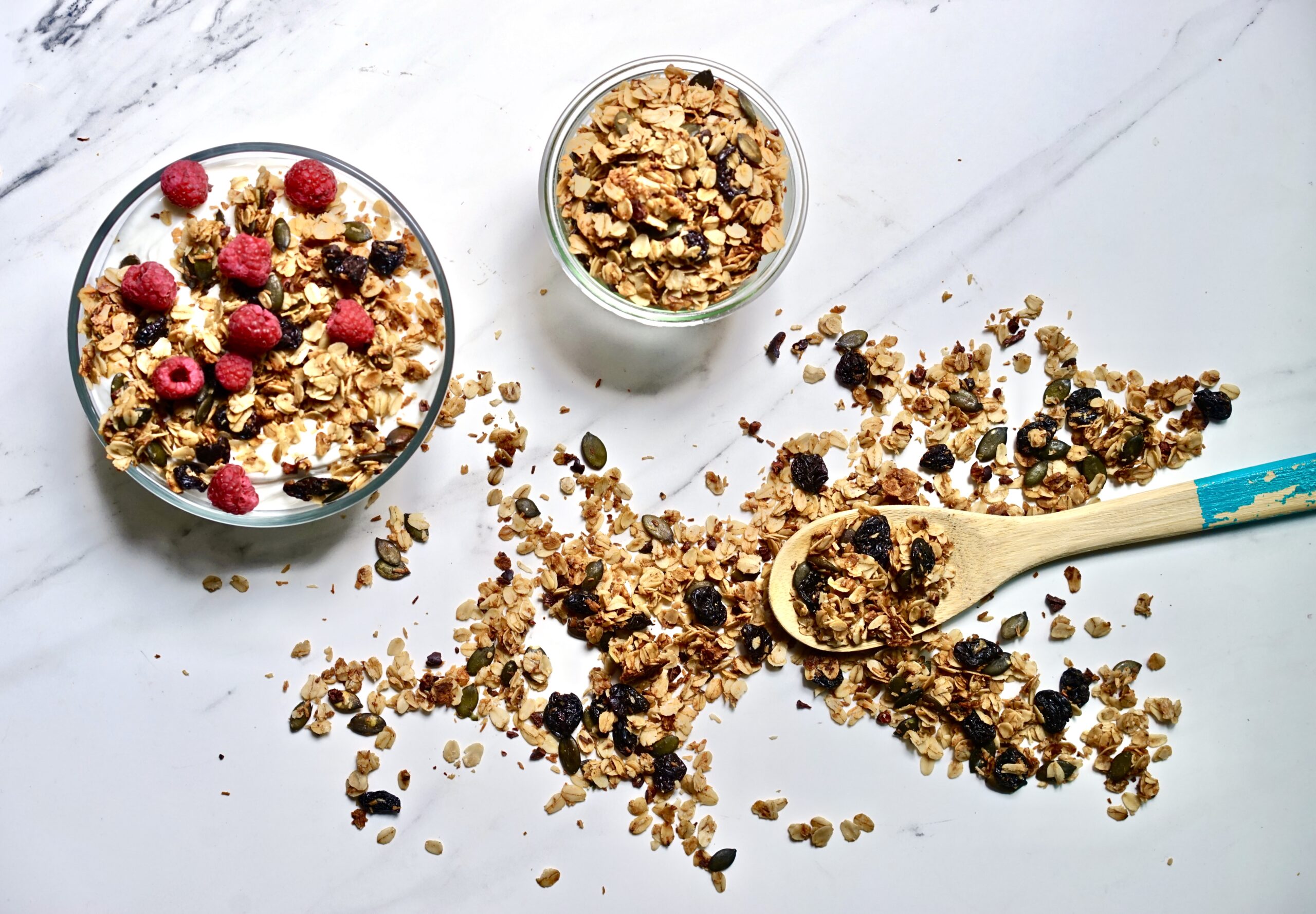 Cast Iron Pan Granola Recipe with Cherries and Pumpkin Seeds