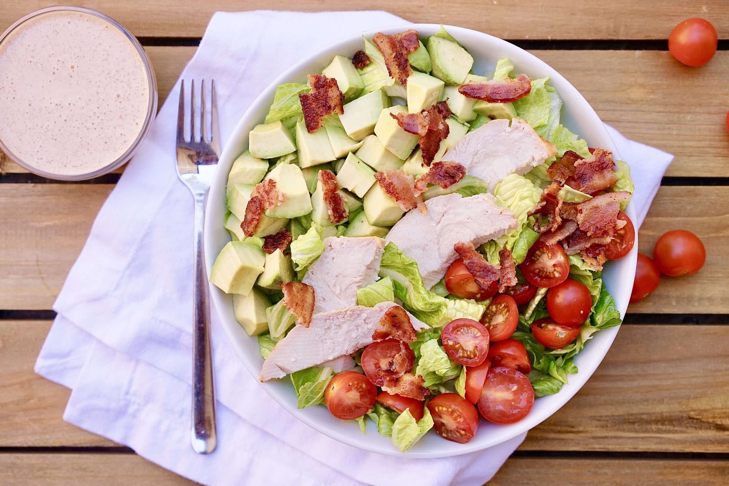 Turkey BLT Salad with Chipotle Buttermilk Dressing