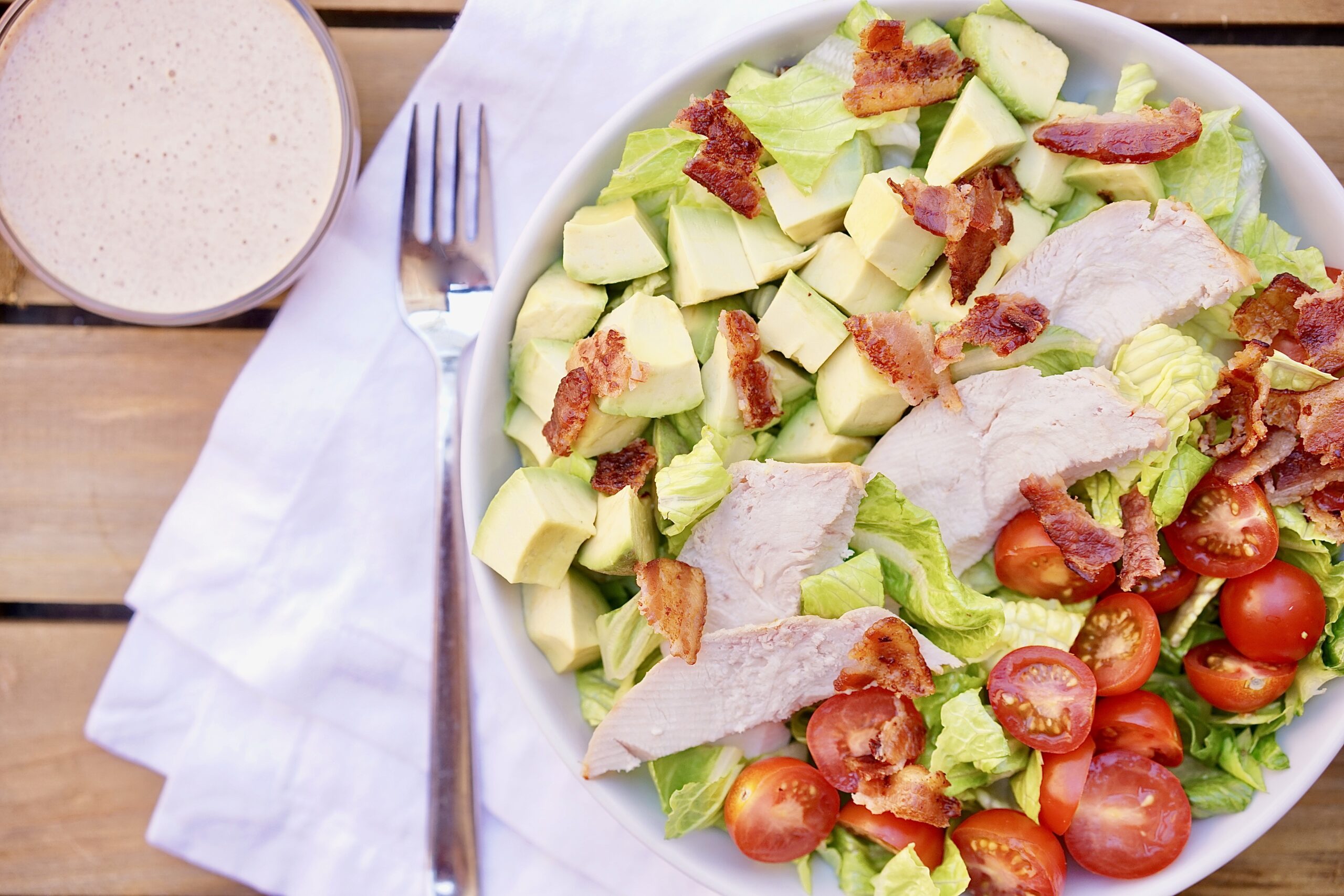 Turkey BLT Salad with Chipotle Buttermilk Dressing