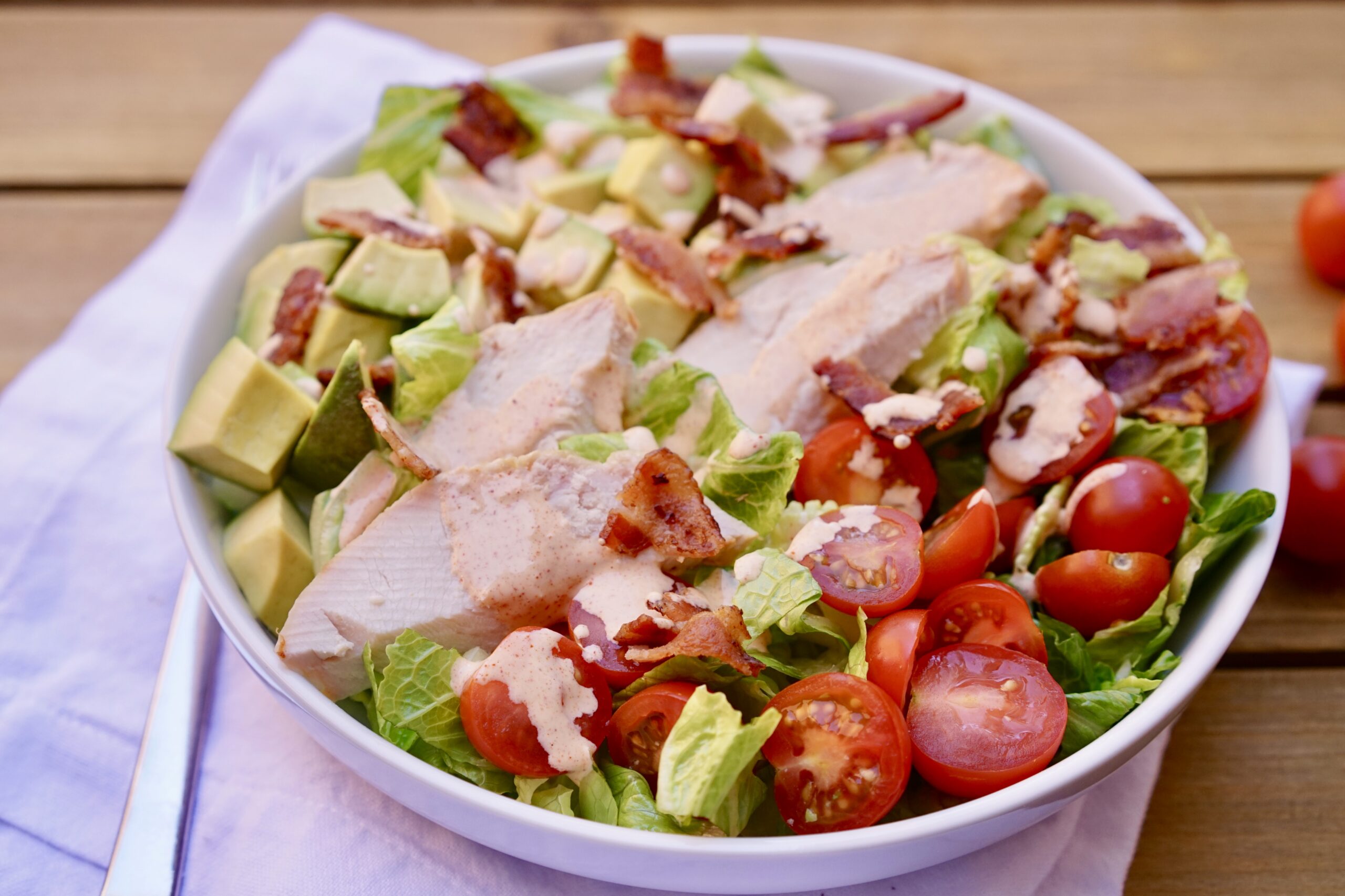 Turkey BLT Salad with Chipotle Buttermilk Dressing