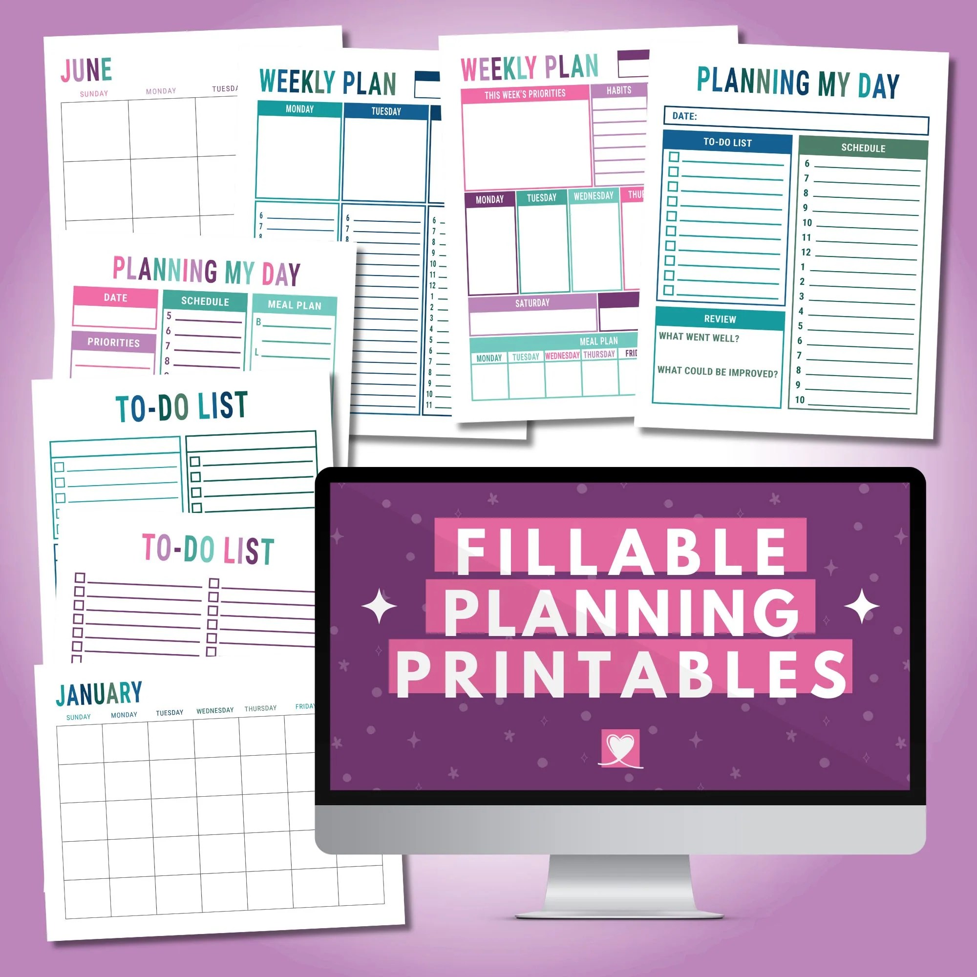 Fillable Planning Printables – Abby Organizes