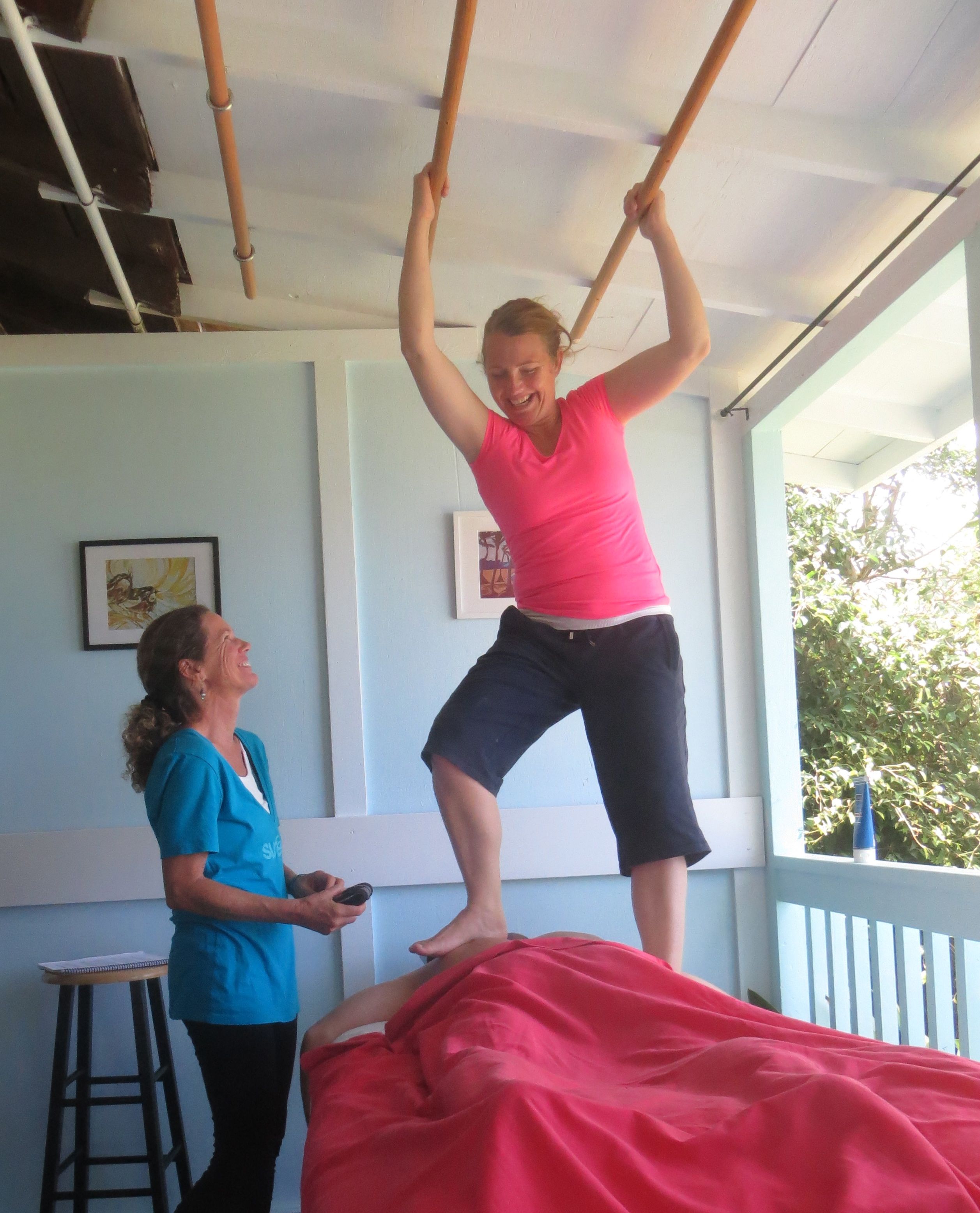 Massage continuing education Hawaii, photos Ashiatsu continuing