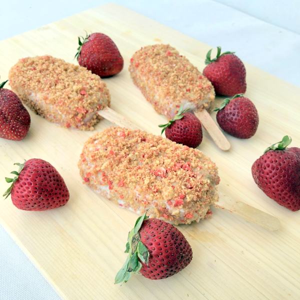 Strawberry Shortcake Ice Cream Bars (V & GF) Abby Phon
