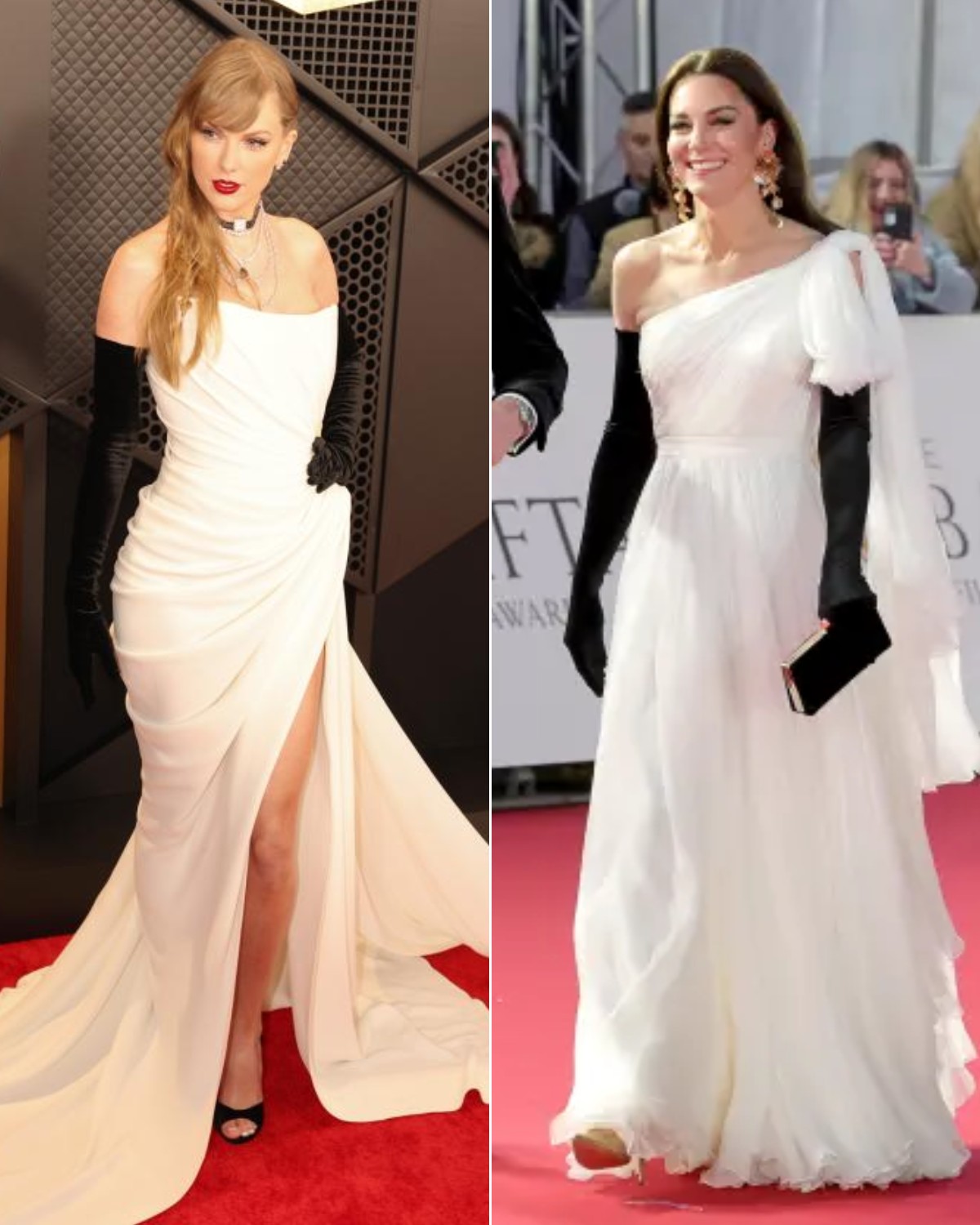 Taylor Swift’s 2024 Grammys Look Was Giving Kate Middleton at the 2023