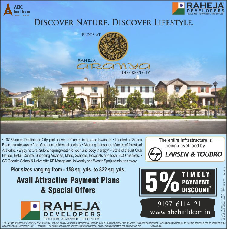 Raheja Aranya City Plots, Gurgaon ABC Buildcon Pvt Ltd Gurgaon's
