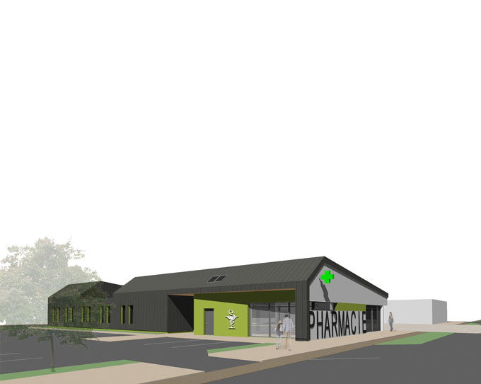 Architecte, Construction bureau, Commerce, Fontenay le Comte (Vendée, 85)