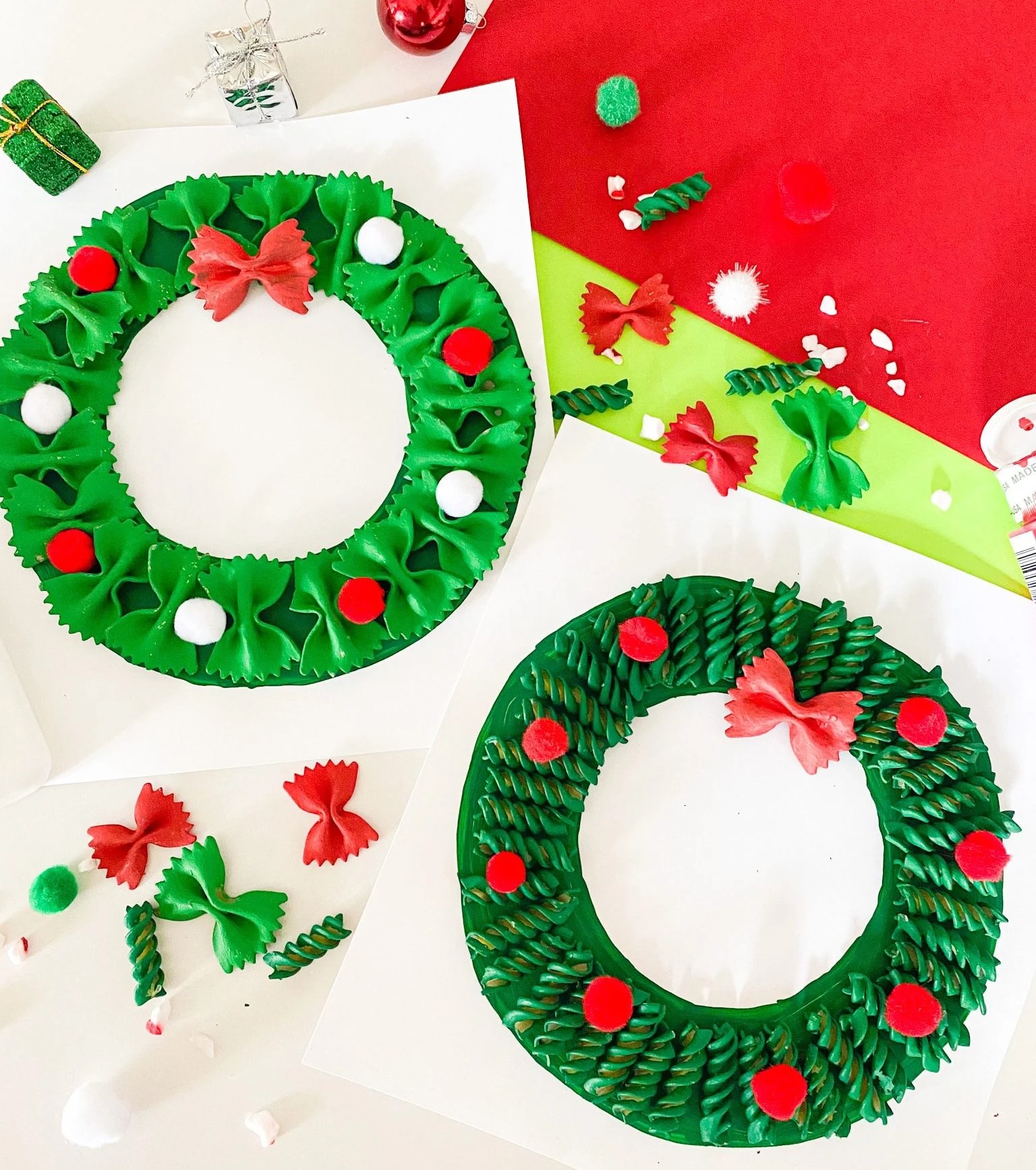 Paper Plate Christmas Wreath