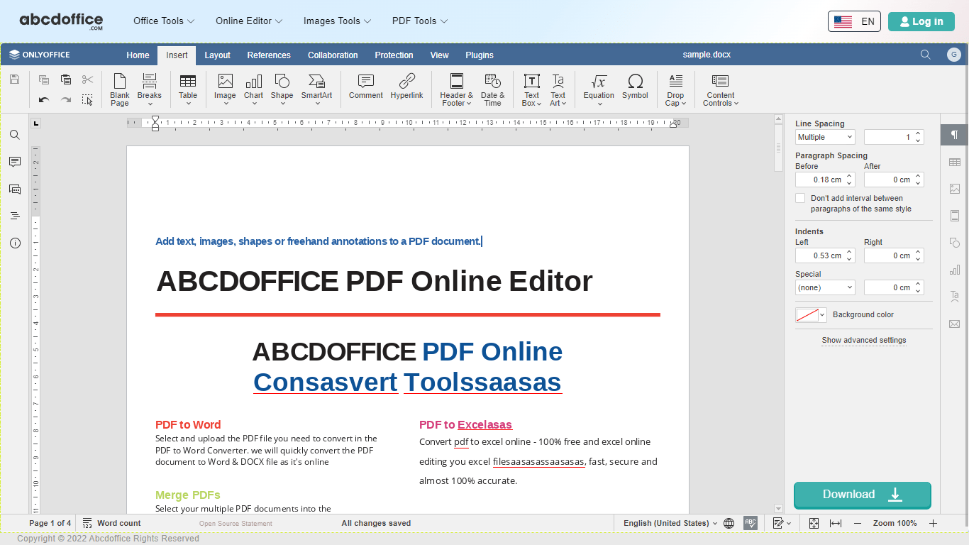 Convert PDF to Word and edit online 100 free