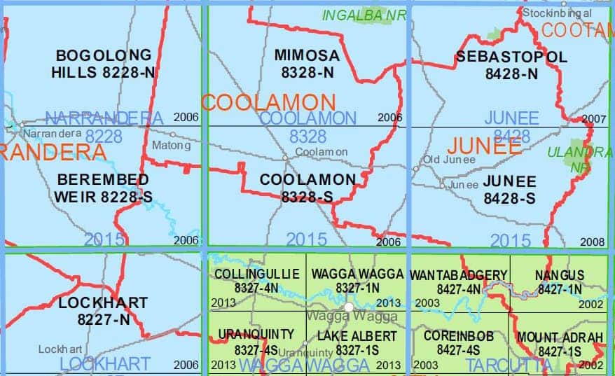 Coolamon 8328S NSW Topographic Map Printed A.B.C. Maps