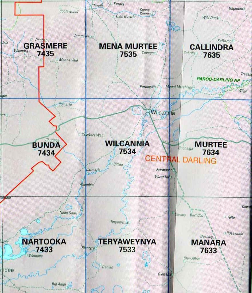 Wilcannia 7534 NSW Topographic Map A.B.C. Maps