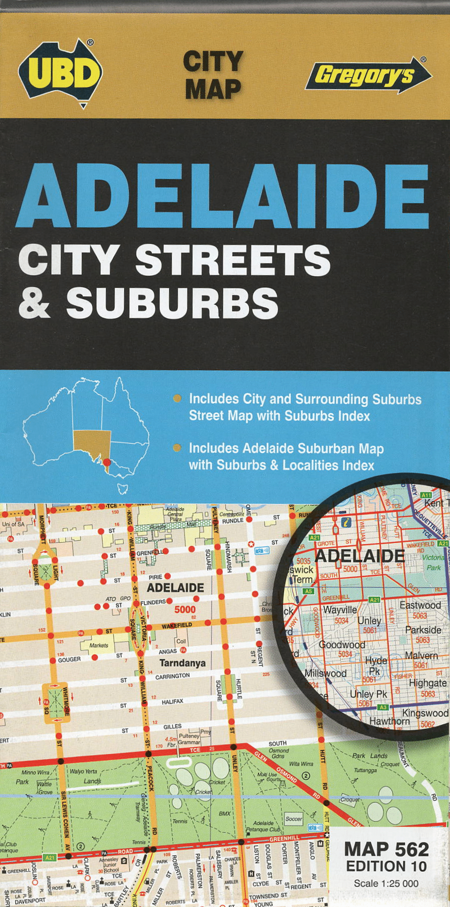 Adelaide Map 562 City Streets and Suburbs UBDGreg A.B.C. Maps