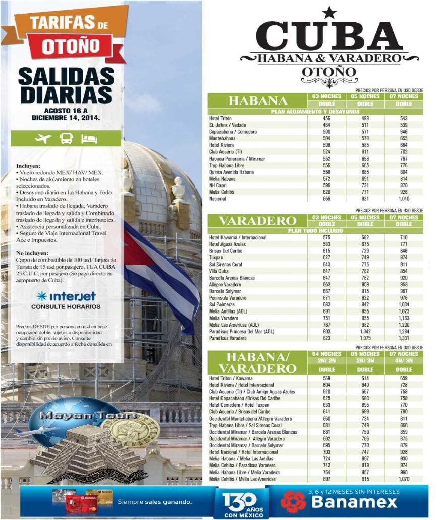 "PAQUETES A CUBA 6 MESES SIN INTERESES..."Paquetes a Cuba Habana