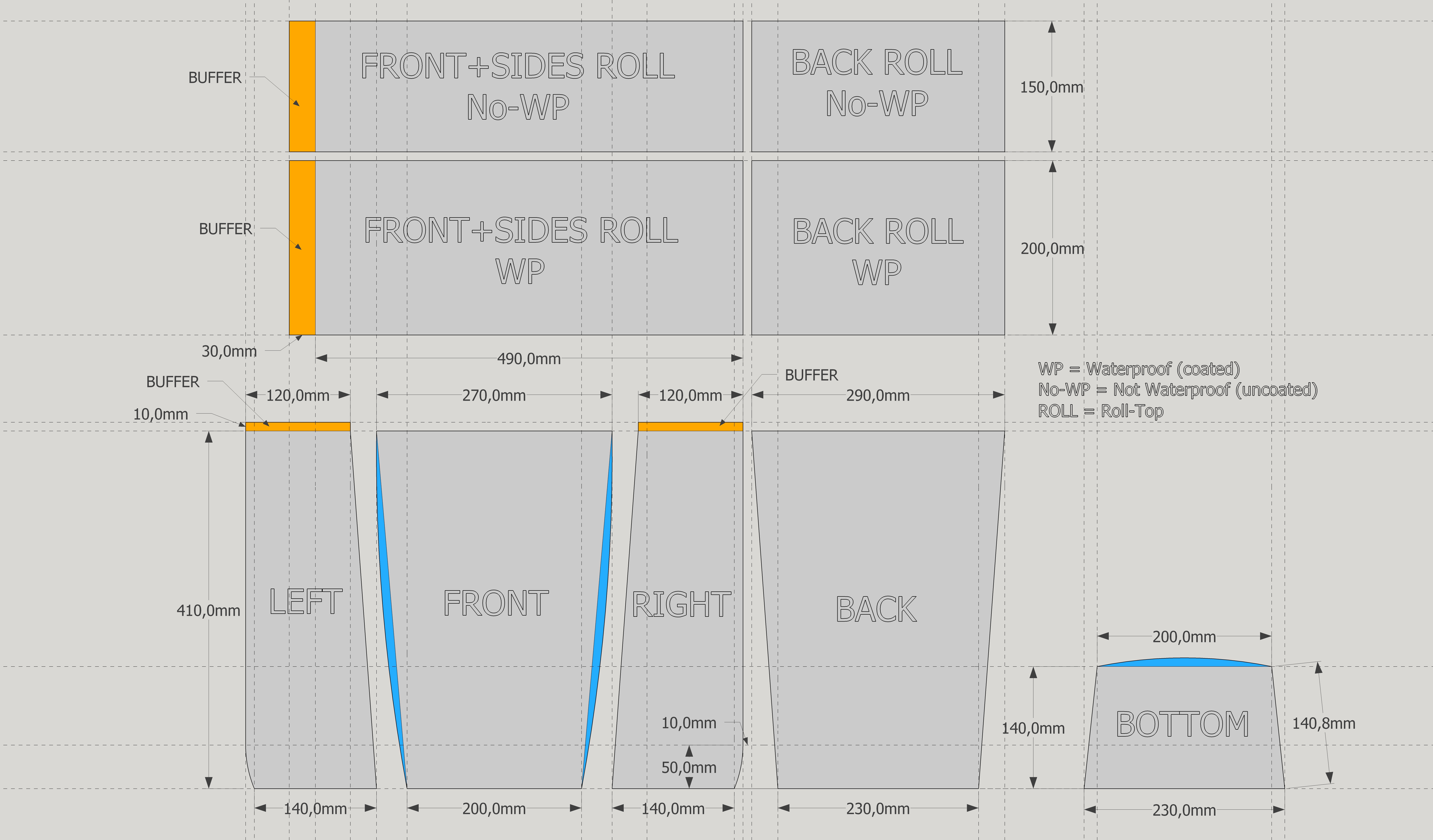 The Skinny Pack ABC Packs Handmade