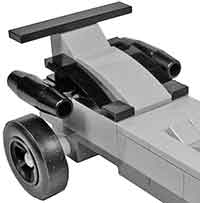 Pinewood Derby Car built with LEGO Pieces