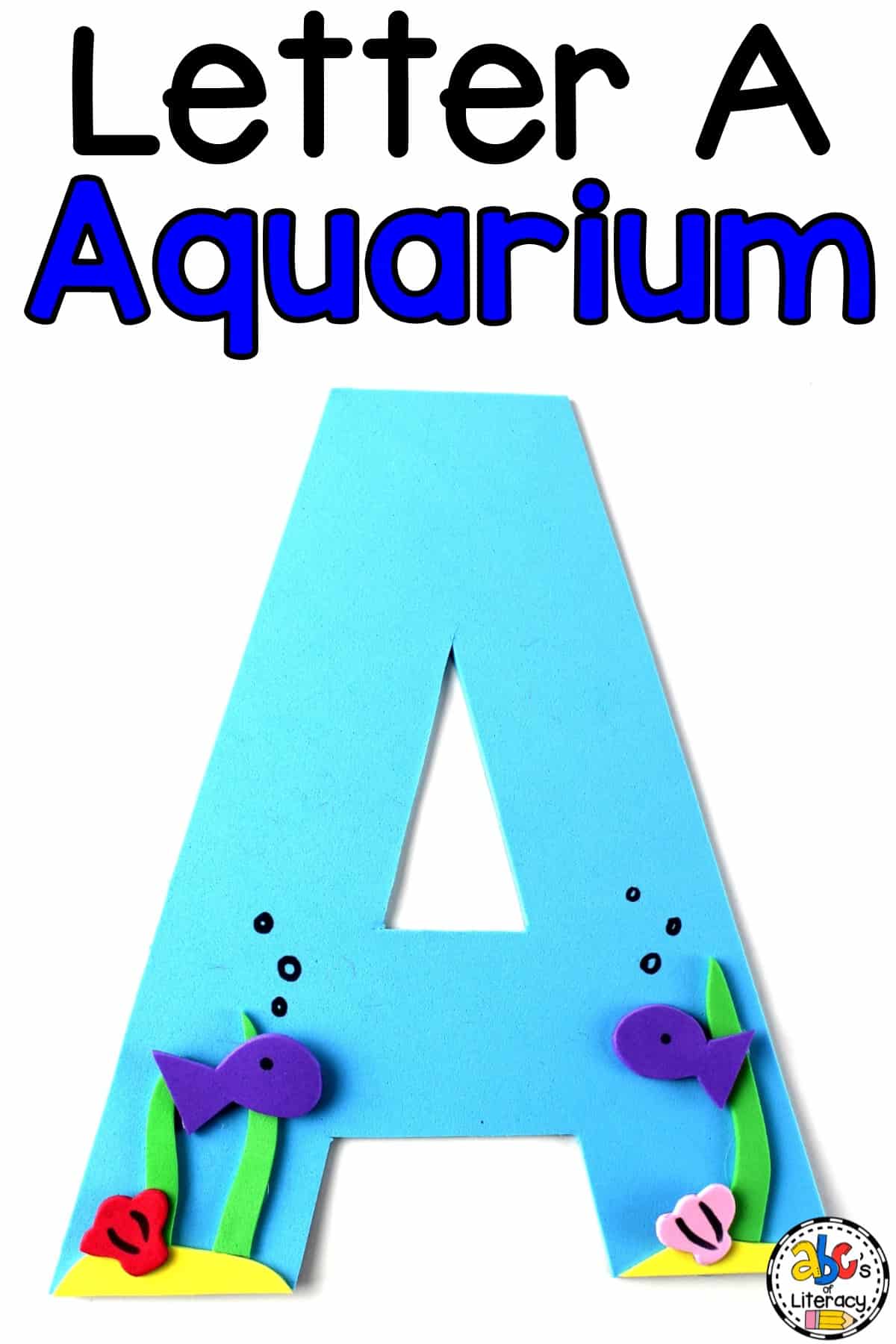 Letter A Aquarium Craft for Preschool (Free Printable Template)