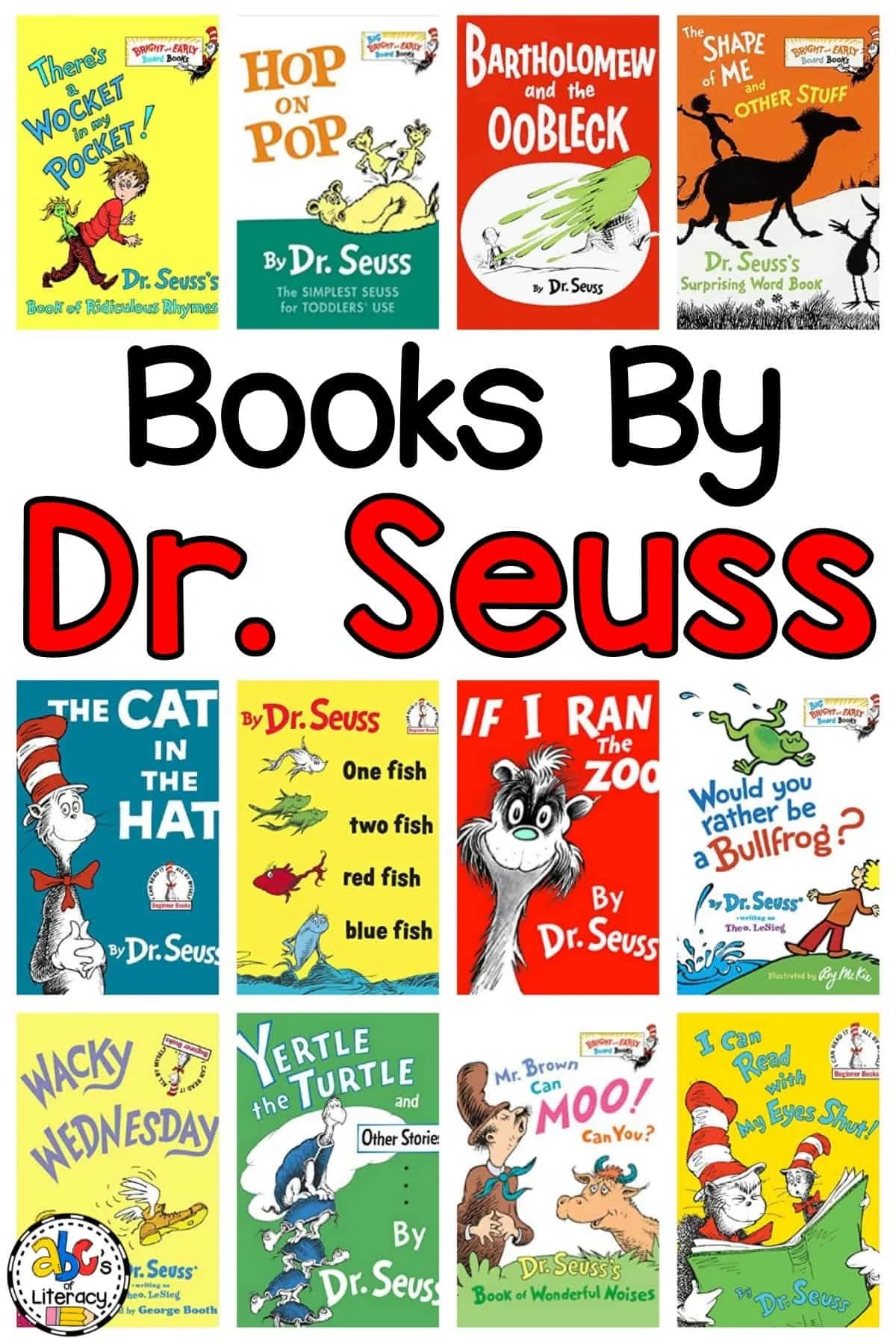 Dr. Seuss Book List for Kids Over 60 Books by Dr. Seuss