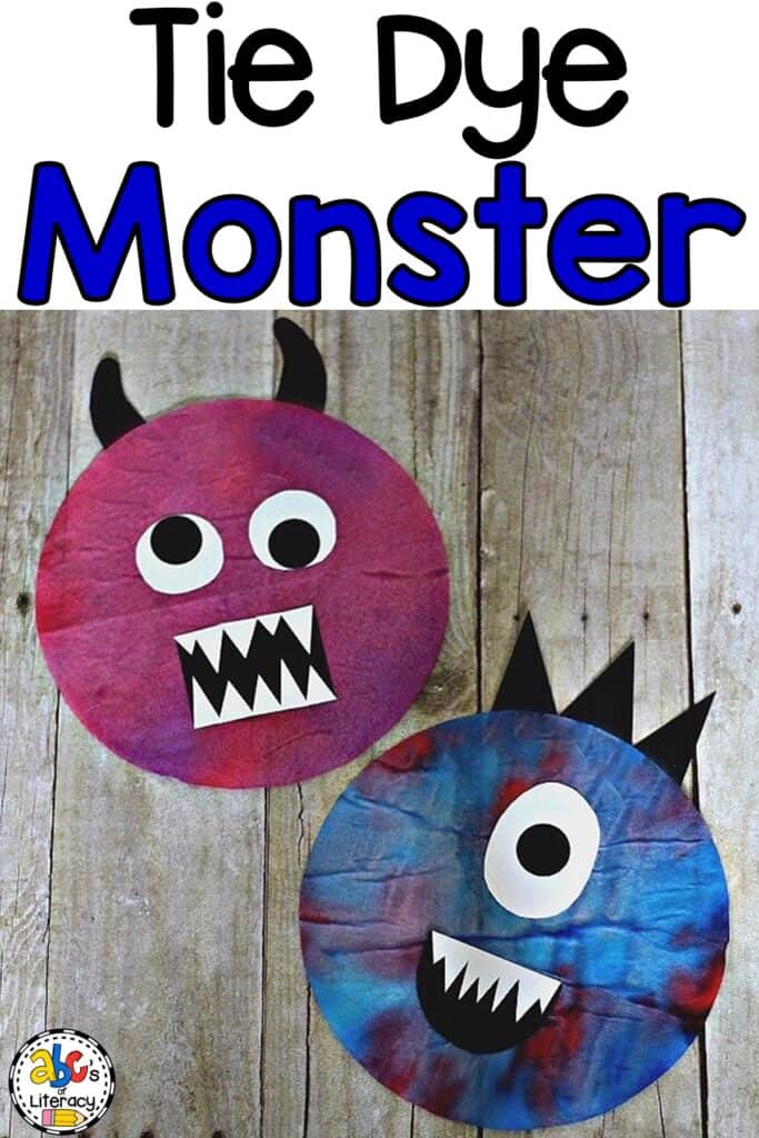 Tie Dye Coffee Filter Monster Craft Process Art Activity