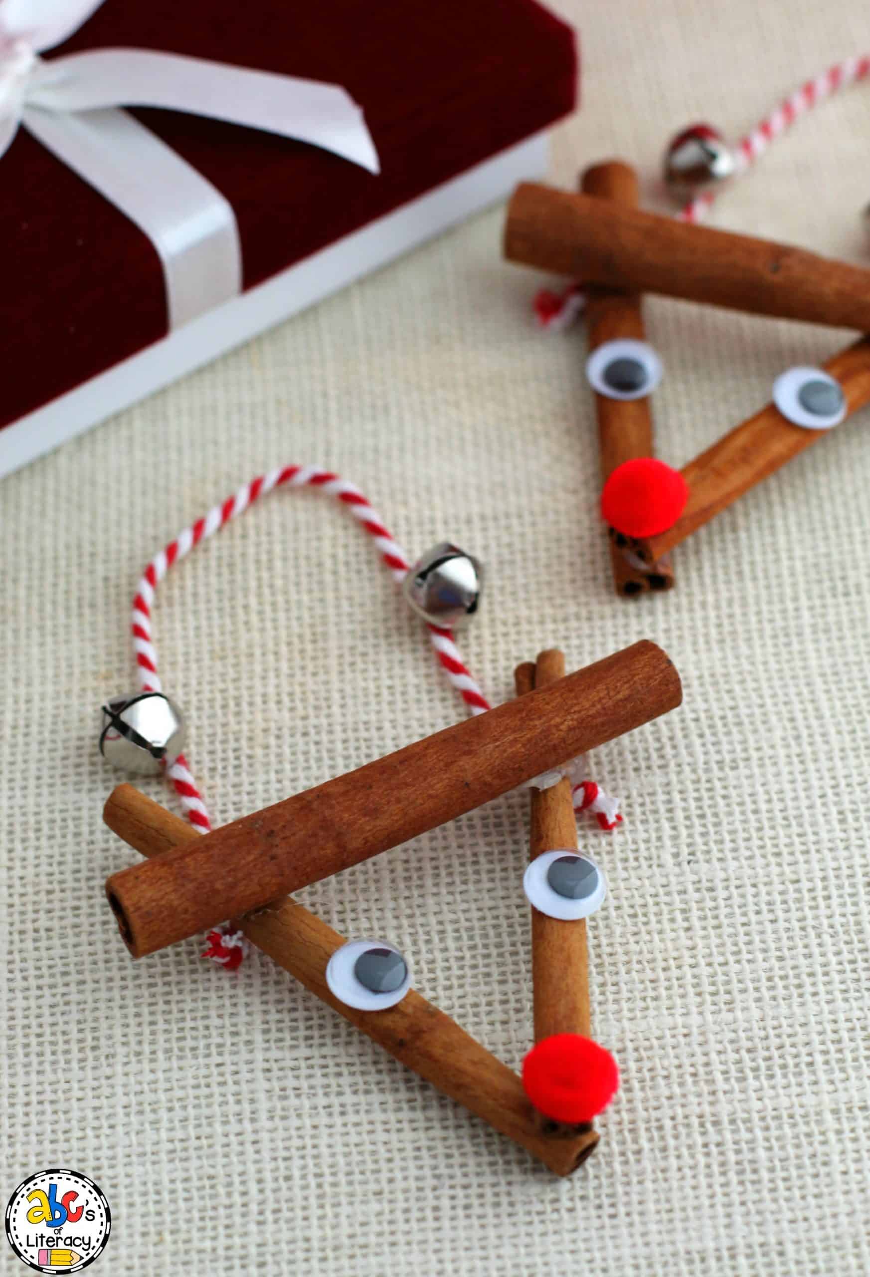 Cinnamon Stick Rudolph Ormament BookInspired Christmas Craft
