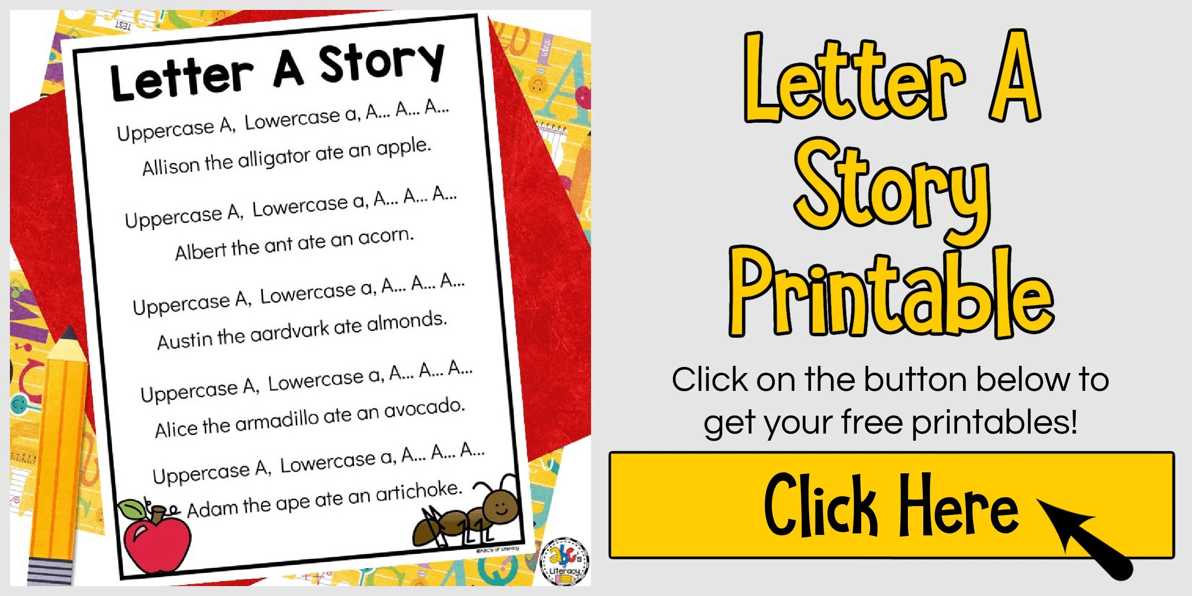 Letter A Story for Preschoolers: Letter Recognition Activity