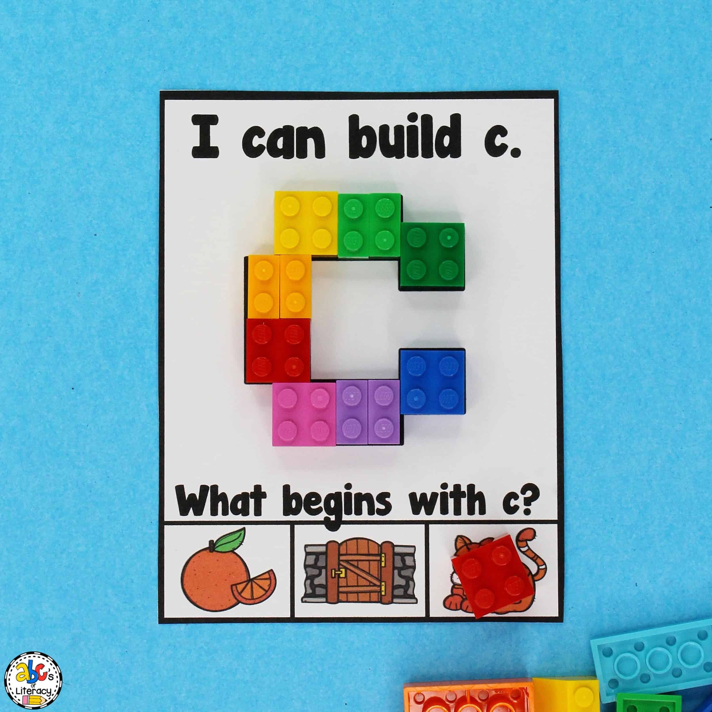 Building Blocks Lowercase Letter Cards For Letter Recognition