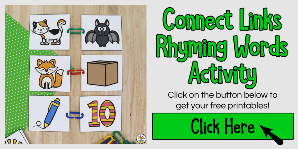 Connect Links Rhyming Activity: Pre-Reading Skills Activity