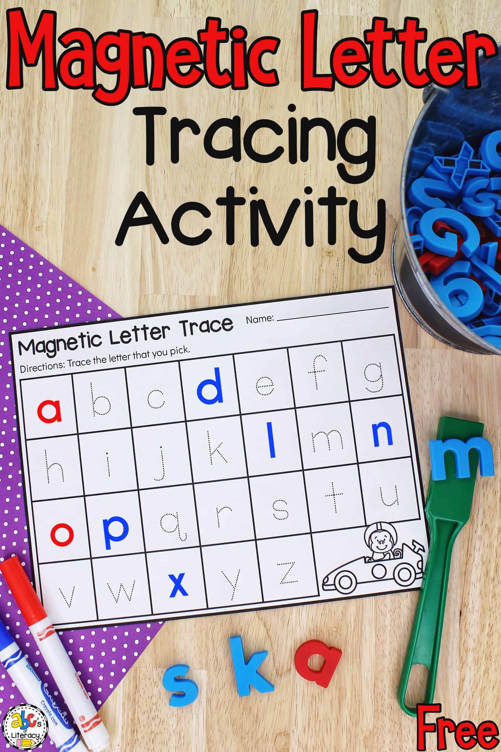 Magnetic Letter Tracing Activity: Writing Activity for Preschoolers for Free Printable Magnetic Letter Template