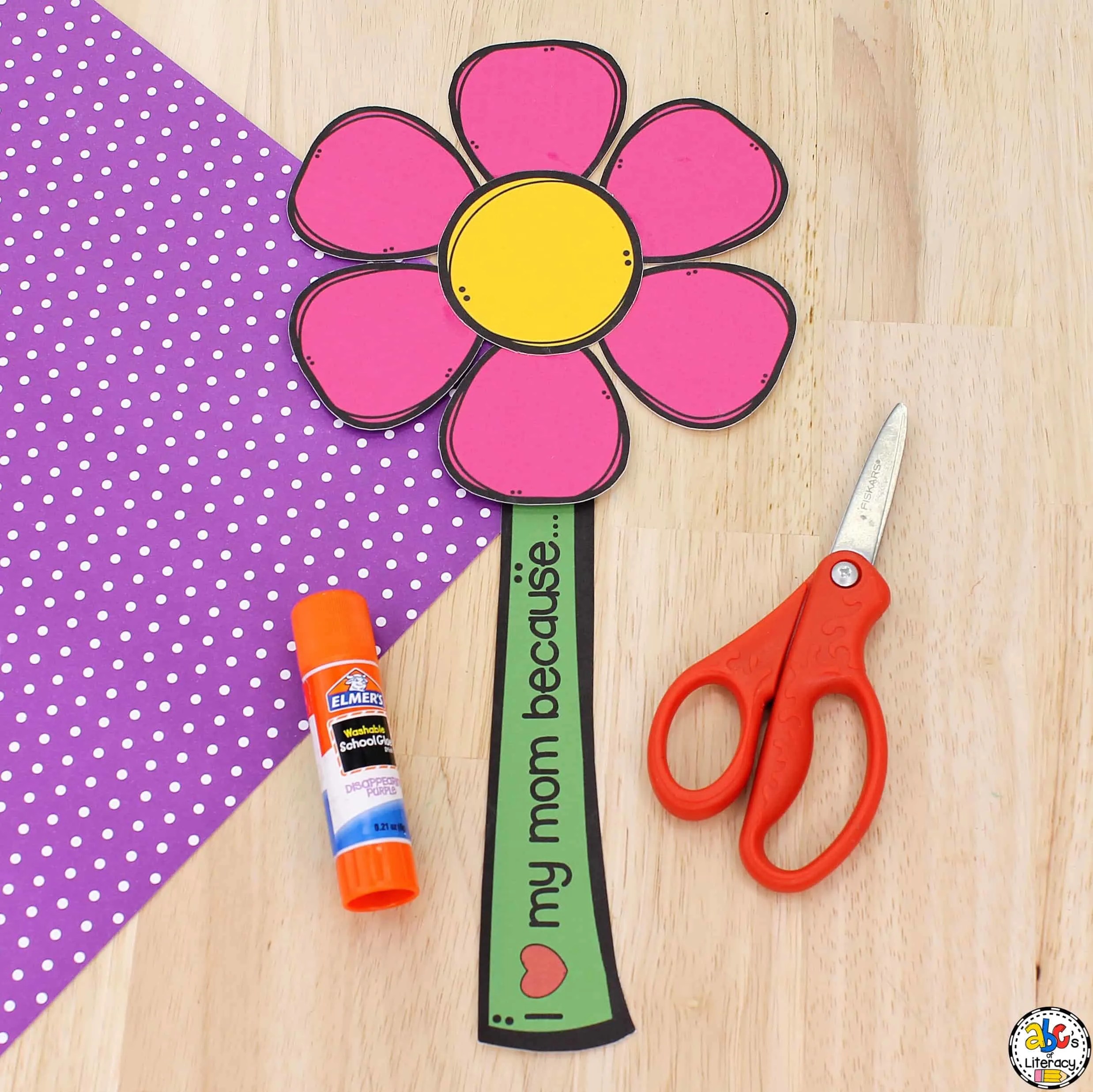 mother s day flower craft free printable template