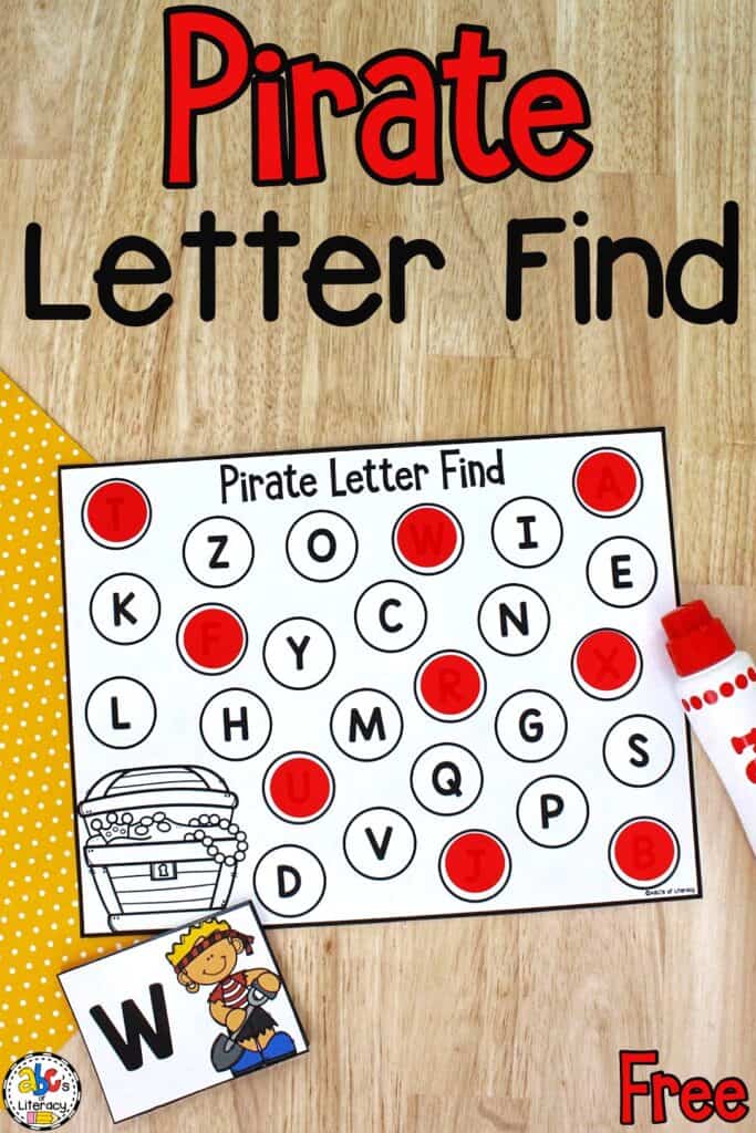Pirate Letter Find Activity: Letter Recognition Activity