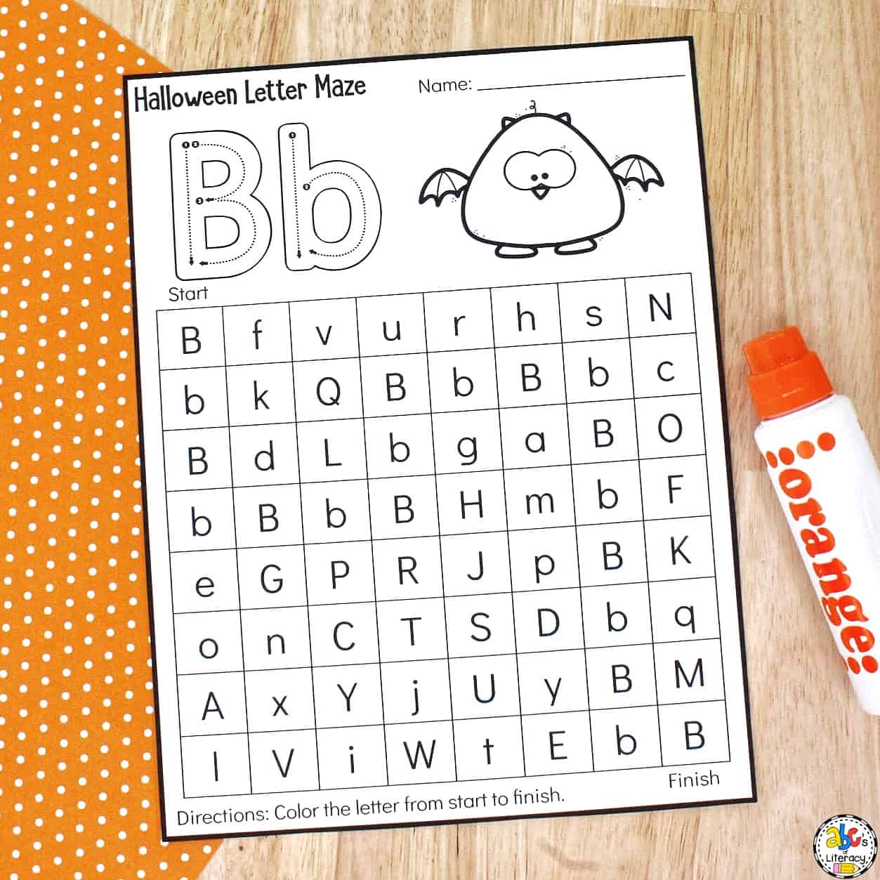 halloween-letter-maze-preschool-worksheets