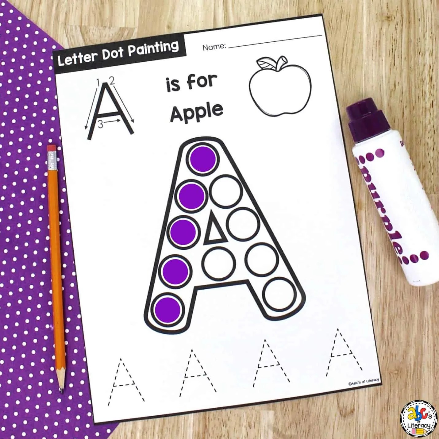 Letter Dot Painting Worksheets